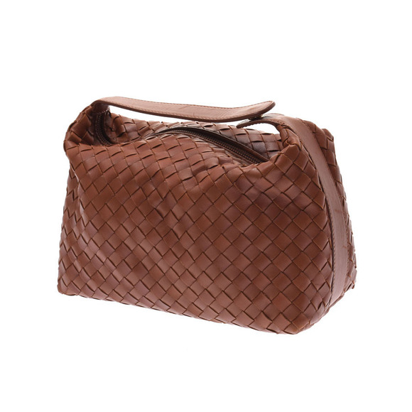 Bottega Veneta pouch intrecciato Camel Brown calfskin - Picture 2 of 9